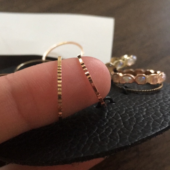 Free People Yellow Gold and Rose Gold Midi Rings - Picture 5 of 8